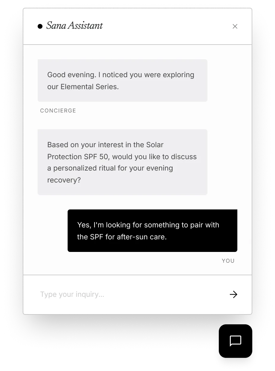 Sana AI assistant interface